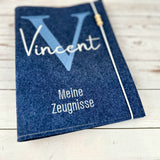 Personalisierte Zeugnismappe mit Namen