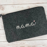 Kosmetiktasche aus Filz, personalisiert