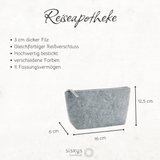 Reiseapotheke Tasche aus Filz bestickt