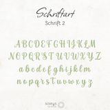 Schriftart 2 für das personalisierte Namenskissen