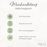 Geburtstagsshirt mit Traktor in grün - rot, mit Name und Zahl, personalisierbar
