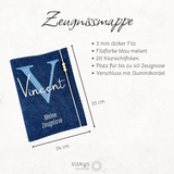 Personalisierte Zeugnismappe mit Namen