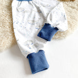 Pumphose Baby mit Wal und aufgesetzter Hosentasche in weichem Jersey, Größe 56 - 92