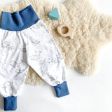 Pumphose Baby mit Wal und aufgesetzter Hosentasche in weichem Jersey, Größe 56 - 92