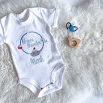 Babybody bestickt mit Name, kleines Wunder, maritim, Wal, Schiff