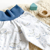 Pumphose Baby mit Wal und aufgesetzter Hosentasche in weichem Jersey, Größe 56 - 92