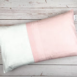 Namenskissen in Rosa mit Esel, Größe ca. 30x50 cm, inkl. Federfüllkissen